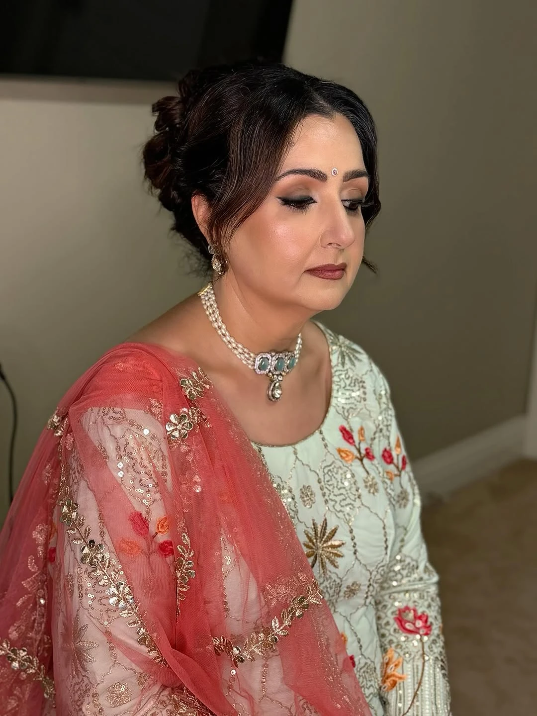 Peach Copper Bridal Makeup